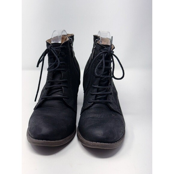 Zamsh Black leather boots bootie EU39 8.5 - Picture 2 of 11